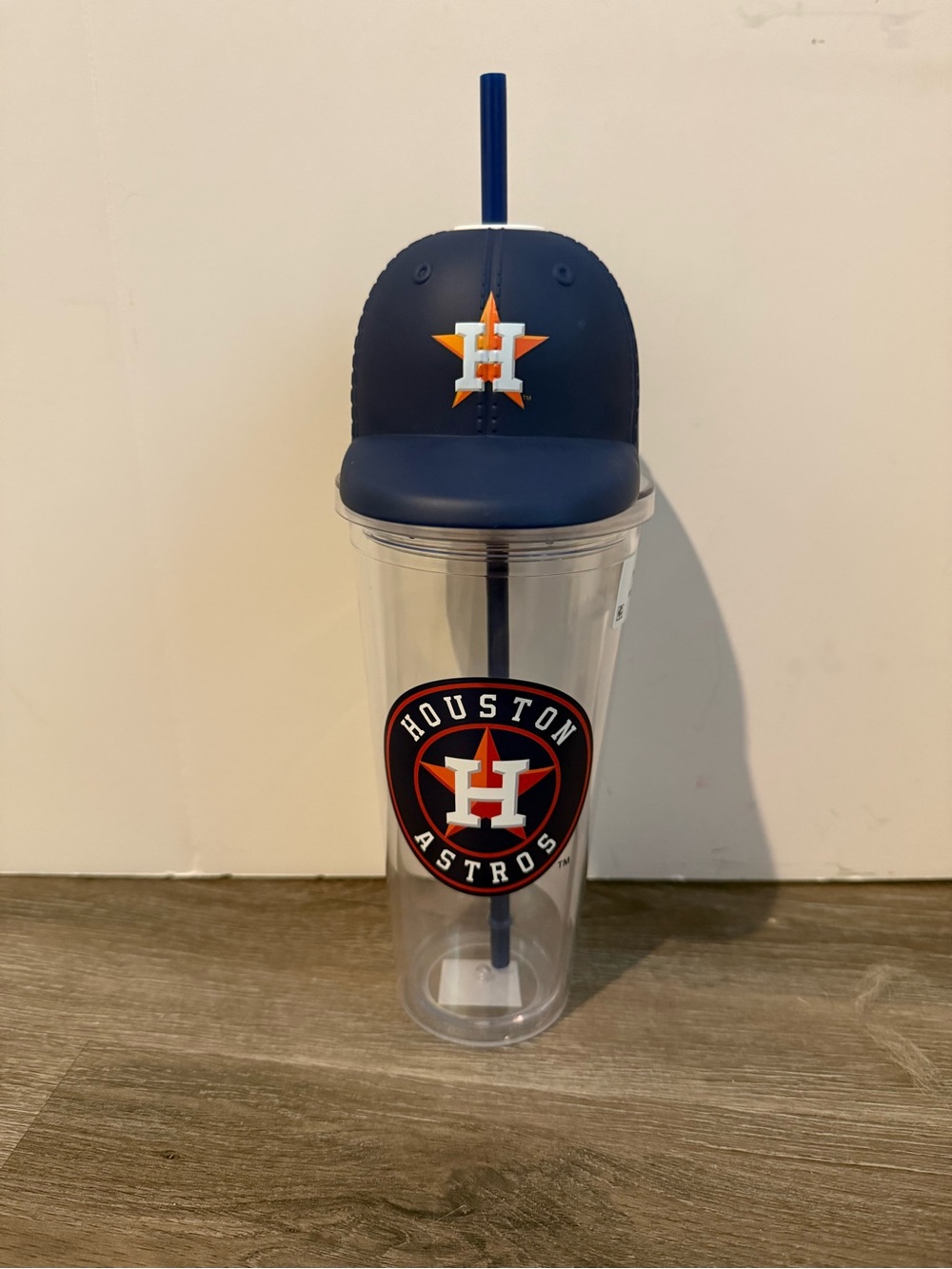 Awesome Houston Astros Baseball Hat Tumbler with Straw- NWT